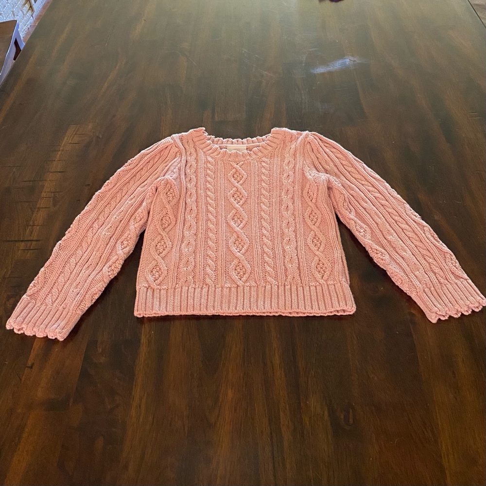 Gap x Love Shack Fancy Scalloped Mock Neck Sweater